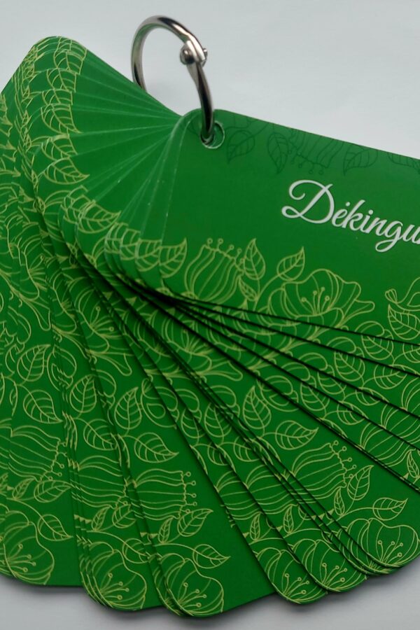 Kortelės "Dėkingumas kūnui"